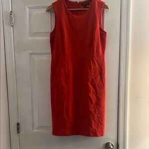Lands' End Red Sheath Midi Dress for Cocktail